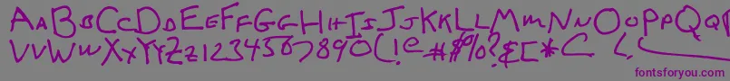 IcedLatte Font – Purple Fonts on Gray Background