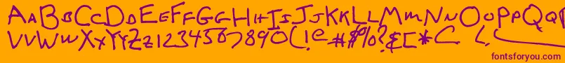 IcedLatte Font – Purple Fonts on Orange Background