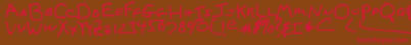 IcedLatte Font – Red Fonts on Brown Background