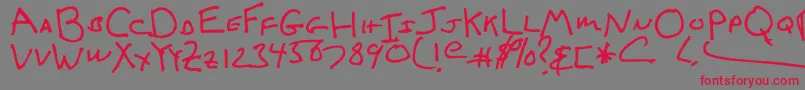 IcedLatte Font – Red Fonts on Gray Background