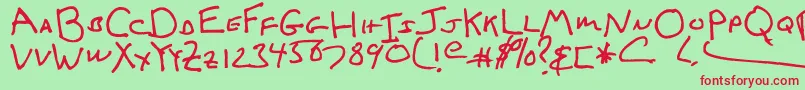 IcedLatte Font – Red Fonts on Green Background