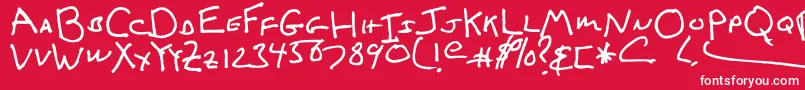 Шрифт IcedLatte – белые шрифты на красном фоне