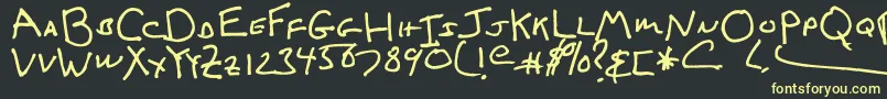 IcedLatte Font – Yellow Fonts on Black Background