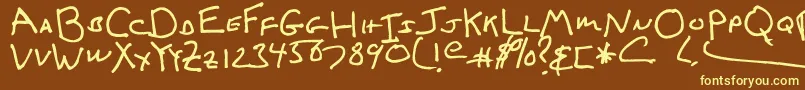 IcedLatte Font – Yellow Fonts on Brown Background