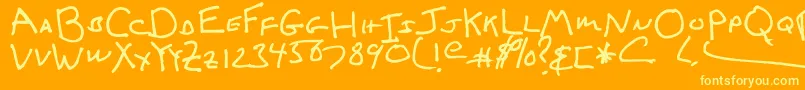 IcedLatte Font – Yellow Fonts on Orange Background