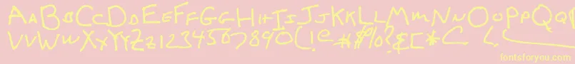 IcedLatte Font – Yellow Fonts on Pink Background
