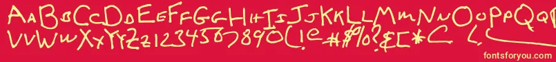 IcedLatte Font – Yellow Fonts on Red Background