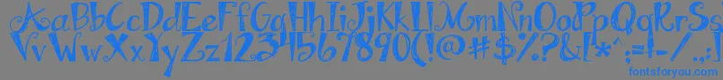 Jandaapplecobbler Font – Blue Fonts on Gray Background