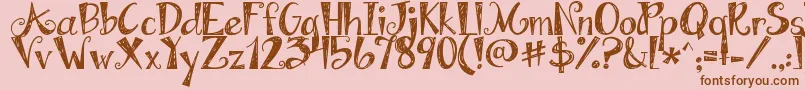 Jandaapplecobbler Font – Brown Fonts on Pink Background