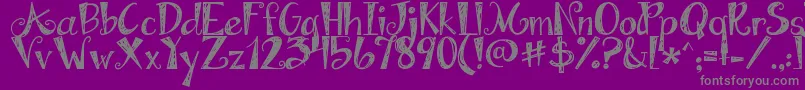 Jandaapplecobbler Font – Gray Fonts on Purple Background