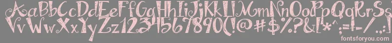 Jandaapplecobbler Font – Pink Fonts on Gray Background