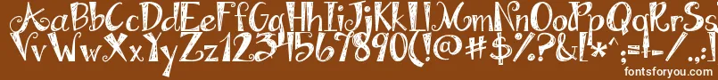 Jandaapplecobbler Font – White Fonts on Brown Background