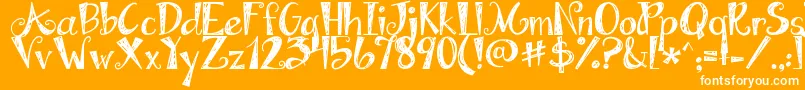 Jandaapplecobbler Font – White Fonts on Orange Background