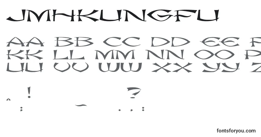Schriftart JmhKungFu (92205) – Alphabet, Zahlen, spezielle Symbole