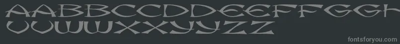 JmhKungFu-fontti – harmaat kirjasimet mustalla taustalla