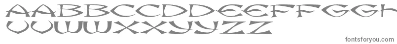 フォントJmhKungFu – 白い背景に灰色の文字