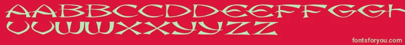 JmhKungFu Font – Green Fonts on Red Background