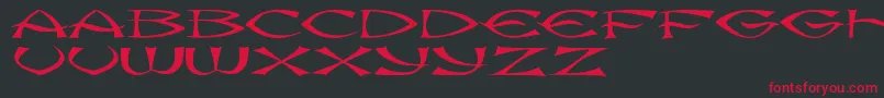 JmhKungFu Font – Red Fonts on Black Background