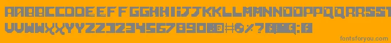 NeoScifi Font – Gray Fonts on Orange Background