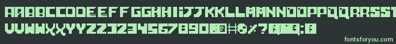 NeoScifi Font – Green Fonts on Black Background