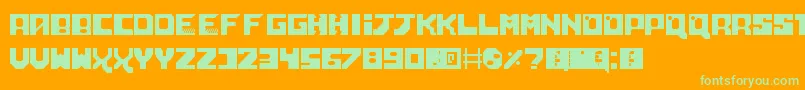 Police NeoScifi – polices vertes sur fond orange