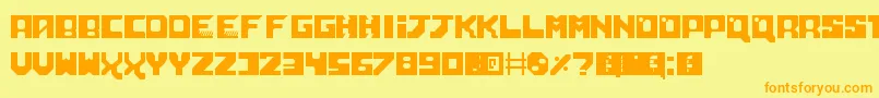 More about NeoScifi Font NeoScifi Font – Orange Fonts on Yellow Background