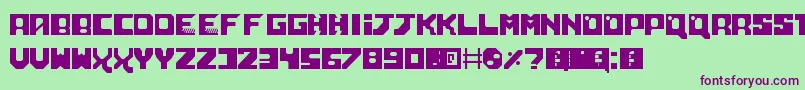 NeoScifi Font – Purple Fonts on Green Background
