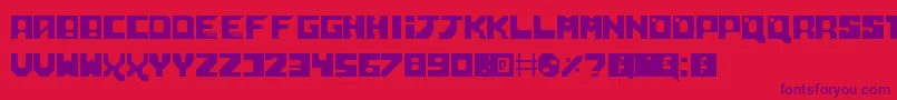 NeoScifi Font – Purple Fonts on Red Background