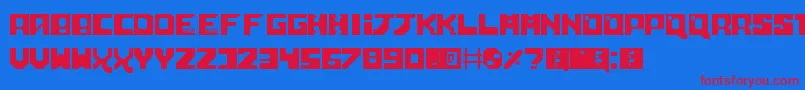 NeoScifi Font – Red Fonts on Blue Background