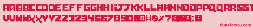 NeoScifi Font – Red Fonts on Pink Background
