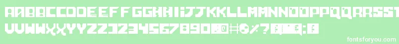 フォントNeoScifi – 緑の背景に白い文字