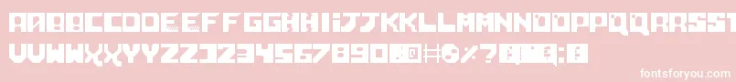 NeoScifi Font – White Fonts on Pink Background