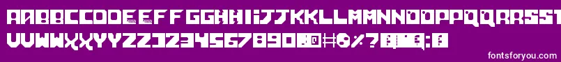 NeoScifi Font – White Fonts on Purple Background