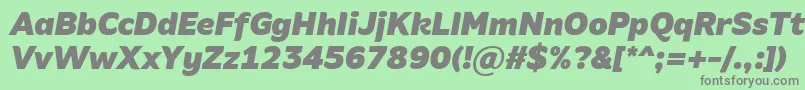AminoBlackItalic Font – Gray Fonts on Green Background