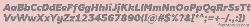 AminoBlackItalic Font – Gray Fonts on Pink Background