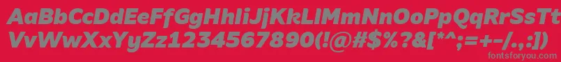AminoBlackItalic Font – Gray Fonts on Red Background