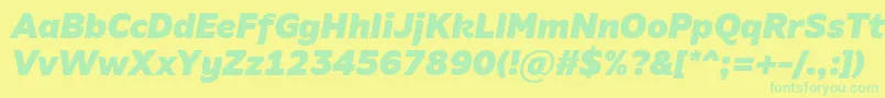 fuente AminoBlackItalic – Fuentes Verdes Sobre Fondo Amarillo