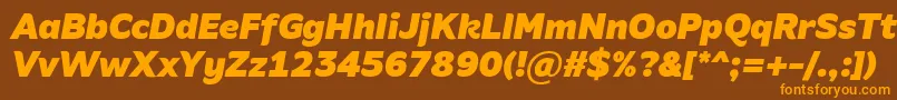 More about AminoBlackItalic Font AminoBlackItalic Font – Orange Fonts on Brown Background