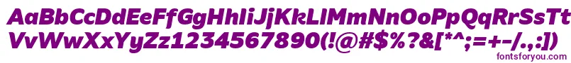 Czcionka AminoBlackItalic – fioletowe czcionki