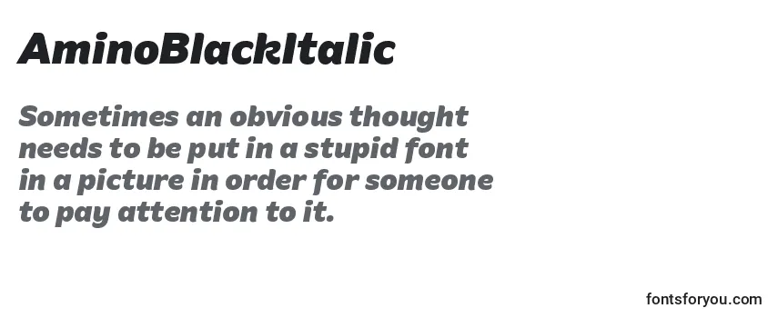 Review of the AminoBlackItalic Font