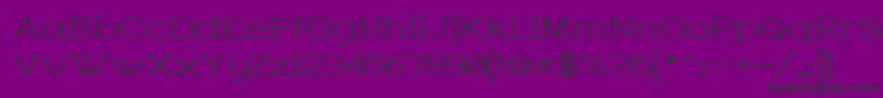 Charwid-Schriftart – Schwarze Schriften auf violettem Hintergrund