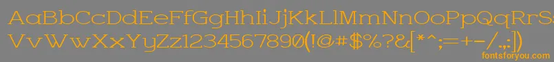 Charwid Font – Orange Fonts on Gray Background