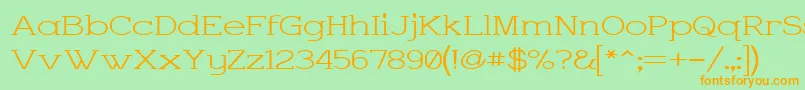 Charwid Font – Orange Fonts on Green Background