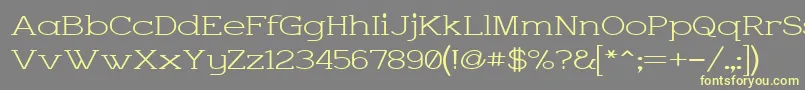 Charwid Font – Yellow Fonts on Gray Background