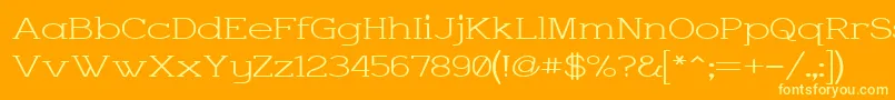 Charwid Font – Yellow Fonts on Orange Background