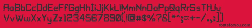 PilloTalk Font – Black Fonts on Red Background