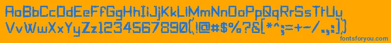 PilloTalk Font – Blue Fonts on Orange Background