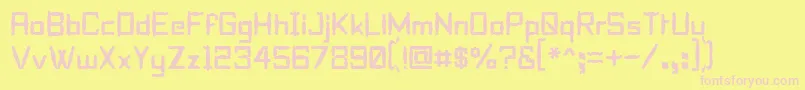 PilloTalk Font – Pink Fonts on Yellow Background