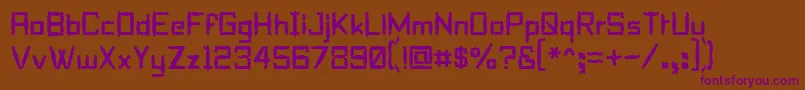 PilloTalk Font – Purple Fonts on Brown Background