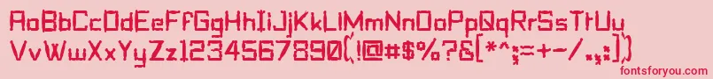 PilloTalk Font – Red Fonts on Pink Background